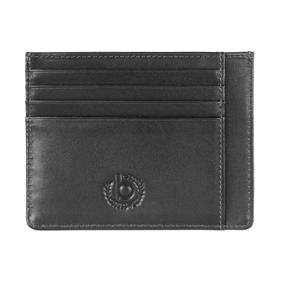 Портмоне для кредитных карт BUGATTI Primo, чёрное, натуральная воловья кожа, 11,5х0,5х9 см-1