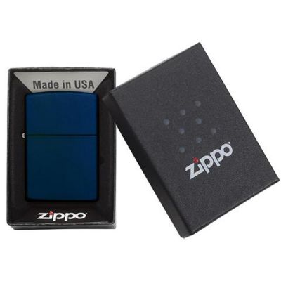 Зажигалка ZIPPO Classic с покрытием Navy Matte, латунь/сталь, синяя, матовая, 38x13x57 мм-5