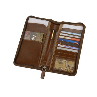 Трэвел-портмоне Alessandro Venanzi, коричневый-1