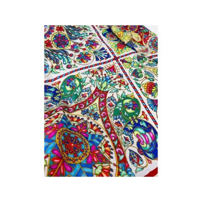 Платок Русская эмаль пёстрая 100% шёлк-1