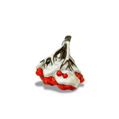 Елочная игрушка Рябинушка надглазурная авторская роспись-0