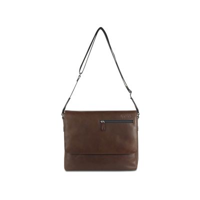 Сумка через плечо Mano Don Valentino, натуральная кожа в коричневом цвете, 36,5 х 30 х 8 см-6