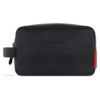 Несессер дорожный BUGATTI Clark, чёрный, воловья кожа/полиэстер, 20х10х13 см, 2,5 л-1