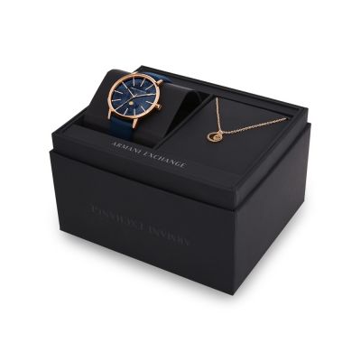 Подарочный набор: часы наручные женские с браслетом. Armani Exchange-3