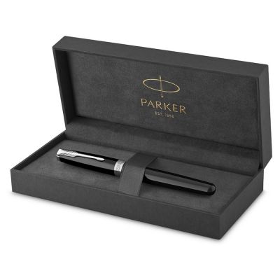 Ручка-роллер Parker Sonnet T539, цвет: Laque Black СT,  стержень: F, цвет чернил: black, в подарочной упаковке-1