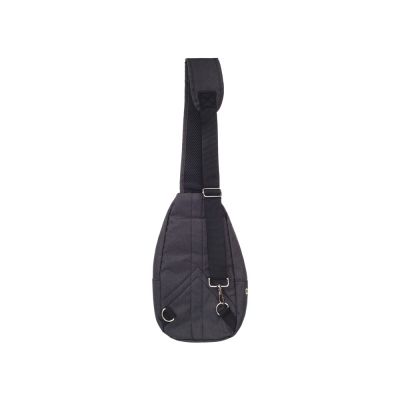 Рюкзак TORBER с одним плечевым ремнем, чёрный/бежевый, полиэстер 300D, 33 х 17 х 6 см-5