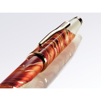 Перьевая ручка Cross Wanderlust Antelope Canyon, перо тонкое F, белый, оранжевый-4