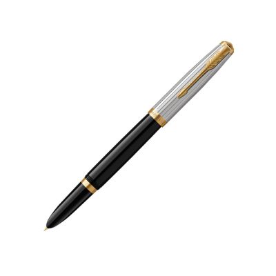 Перьевая ручка Parker 51 Premium Black GT, перо: M/F, чернила: Black,Blue, в подарочной упаковке-0