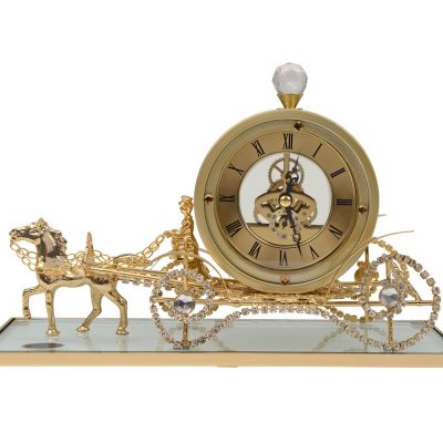Интерьерные часы Карета прозрачный/золотистый-2