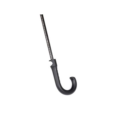 Зонт трость мужской TORBER, полуавтомат, черный, каркас файбергласс, эпонж, пластиковая ручка, диаметр 120 см-5