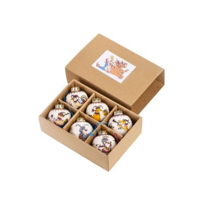 Набор новогодних шаров, 6 шт.-0