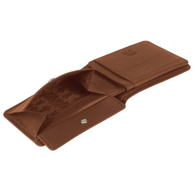 Бумажник Mano Don Montez, натуральная кожа в коньячном цвете, 12,8 х 9 см-5