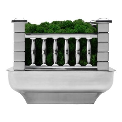 Кашпо металлическое со мхом-1