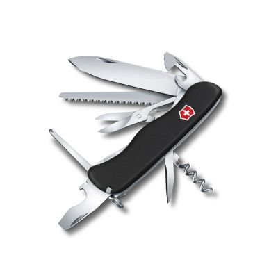Нож перочинный VICTORINOX Outrider, 111 мм, 14 функций, с фиксатором лезвия, чёрный-0