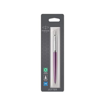 Шариковая ручка Parker Jotter Victoria Violet Chrome CT, стержень:M, цвет чернил: blue в подарочной блистерной упаковке-2