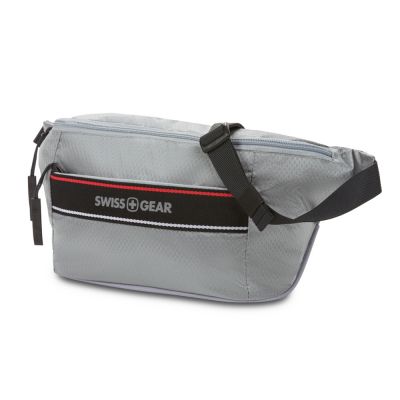 Сумка на пояс SWISSGEAR, светло-серая, полиэстер с плетением рип-стоп, 38 x 5 x 15 см-0