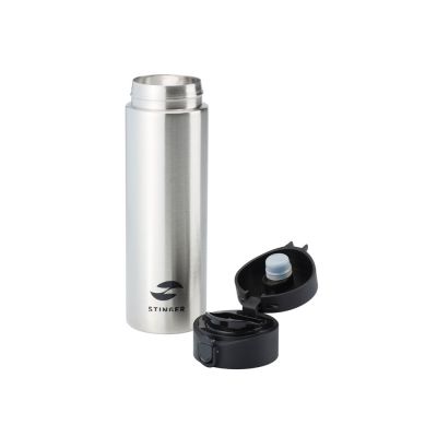 Термокружка Stinger, 0,5 л, сталь/пластик, серебристый, 6,7 x 6,7 x 22,4 см-3