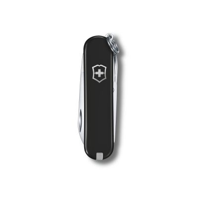 Нож-брелок VICTORINOX Classic SD Colors Dark Illusion, 58 мм, 7 функций, чёрный-1