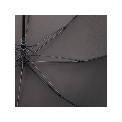 Зонт трость мужской TORBER, полуавтомат, черный, каркас файбергласс, эпонж, пластиковая ручка, диаметр 120 см-4
