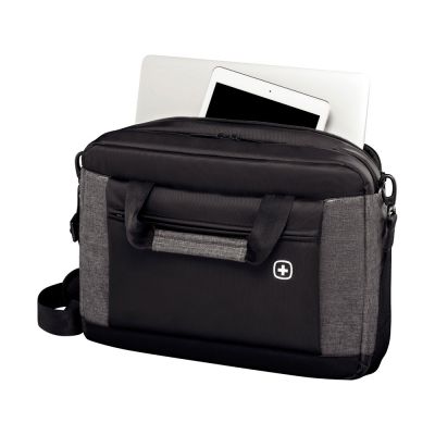 Портфель для ноутбука 16'' WENGER Underground, черный/серый, полиэстер, 43 x 9 x 31 см, 9 л-0