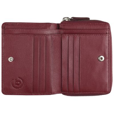 Кошелёк женский BUGATTI Lady Top, на молнии, красный, натуральная воловья кожа, 12х2,5х9 см-2
