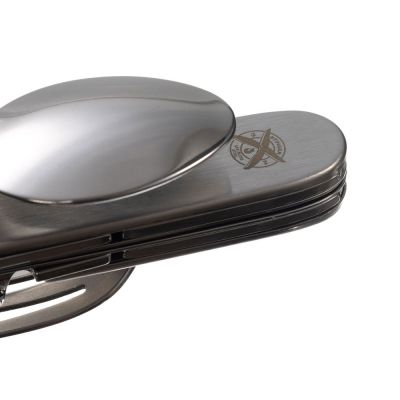 Нож перочинный Stinger, 109 мм, 8 функций, материал рукояти: нержавеющая сталь (серебристый)-3