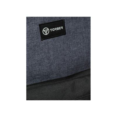 Рюкзак TORBER GRAFFI, серый с карманом черного цвета, полиэстер меланж, 42 х 29 x 19 см-6