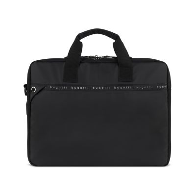 Портфель мужской BUGATTI Blanc Delight, чёрный, нейлон RPET600D/тарпаулин/полиэстер, 40х10х29 см-1