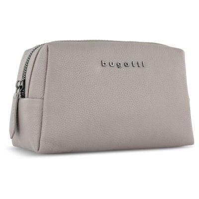 Косметичка BUGATTI Bella, бежевая, воловья кожа/полиэстер, 19х8,5х11 см-0
