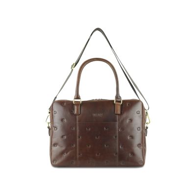 Сумка Mano Don Leon, натуральная кожа в коричневом цвете, 42 х 30 х 11,5 см-6