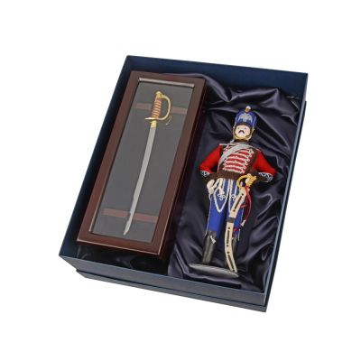 Набор Гусарская баллада: декоративная кукла, нож для бумаг, коричневый/разноцветный-2