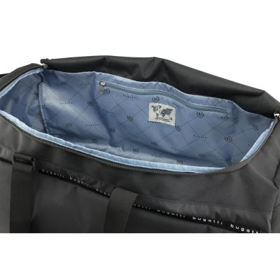 Сумка дорожная BUGATTI Blanc Delight, чёрная, нейлон RPET600D/тарпаулин/полиэстер, 67х32х29 см, 55 л-6