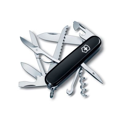 Нож перочинный VICTORINOX Huntsman, 91 мм, 15 функций, чёрный-0