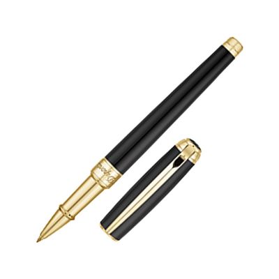 Ручка-роллер Line D Medium, черный/золотистый-0