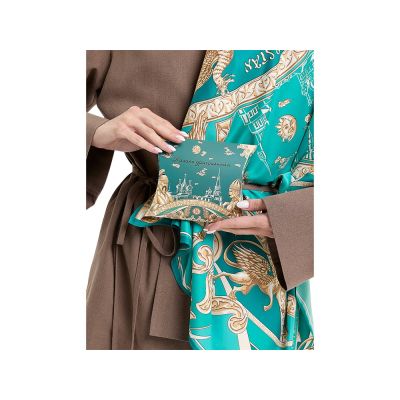 Платок Казань Драгоценная изумрудный-3