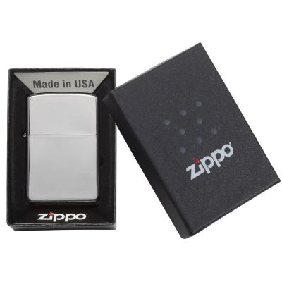 Зажигалка ZIPPO Classic с покрытием High Polish Chrome, латунь/сталь, серебристая, 38x13x57 мм-5