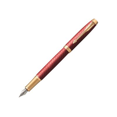 Перьевая ручка Parker IM Premium F318  Red GT, перо: F, цвет чернил: blue, в подарочной упаковке.-0