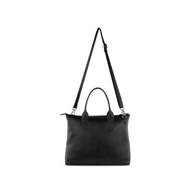 Сумка-шоппер BUGATTI Elsa, чёрная, воловья кожа/полиэстер, 46х11х31,5 см-7