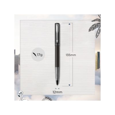 Ручка-роллер Parker Vector XL Black CT, стержень: F, цвет чернил:black, в подарочной упаковке-15