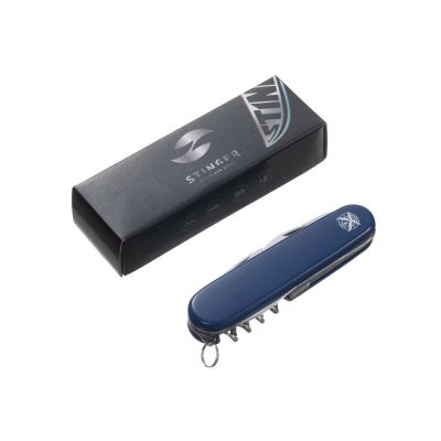 Нож перочинный Stinger, 90 мм, 11 функций, материал рукояти: АБС-пластик (синий)-5