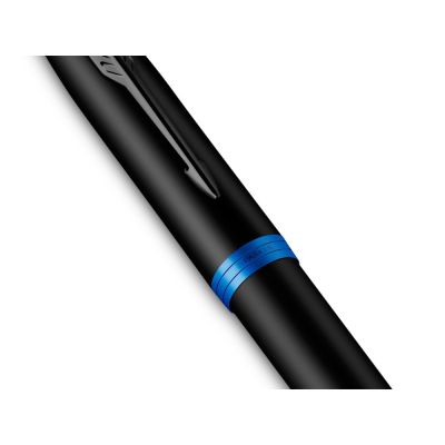 Ручка-роллер Parker IM Vibrant Rings Flame Blue, стержень:Fblk, в подарочной упаковке.-4