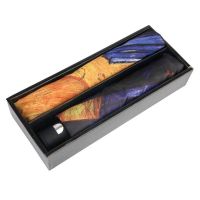 Набор: платок, складной зонт Ван Гог. Терраса кафе ночью, темно-синий/оранжевый