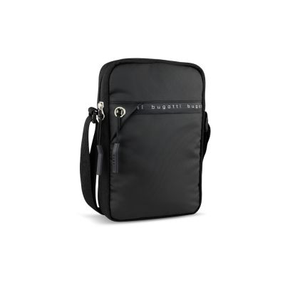 Сумка через плечо BUGATTI Blanc Delight, чёрная, нейлон RPET600D/тарпаулин/полиэстер, 16х4х23 см-0