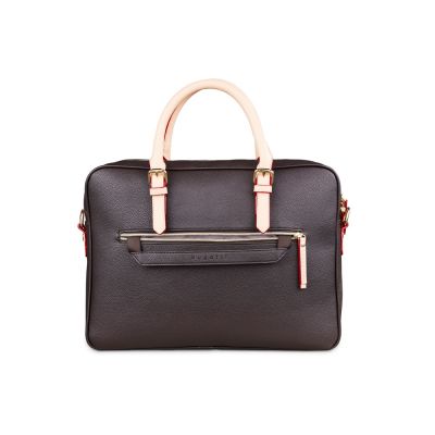 Портфель женский BUGATTI Ella 15'', тёмно-коричневый, полиуретан, 38х6х27,5 см-5