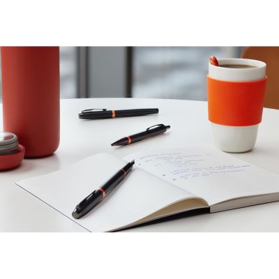 Ручка-роллер Parker IM Vibrant Rings Flame Orange, стержень:Fblk, в подарочной упаковке.-8