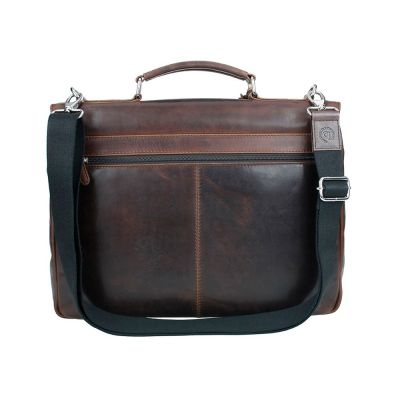 Портфель BUGATTI РОМАНО | ROMANO 15'', коричневый, натуральная воловья кожа, 39х8х30 см-1