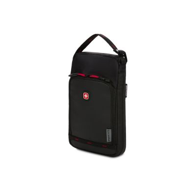 Термосумка для ланча SWISSGEAR, прорезиненный полиэстер 600D, черный/красный, 18x12x28 см, 4 л-4