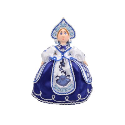 Набор Гжель: кукла на чайник, чайник заварной с росписью-1