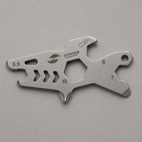 Мини-мультитул карманный Stinger, 60 x 31 мм, 5 функций, акула, нержавеющая сталь, серебристый, в блистере