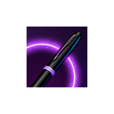Шариковая ручка Parker IM Vibrant Rings Flame Amethyst Purple, стержень: M blue, в подарочной упаковке.-4